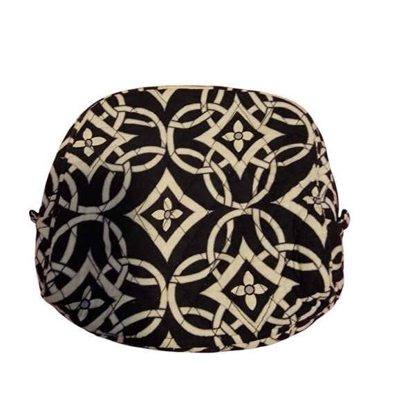 Vera Bradley Black White Concerto RETIRED Plastic Pattern Lined Cosmetic Makeup - Picture 3 of 6